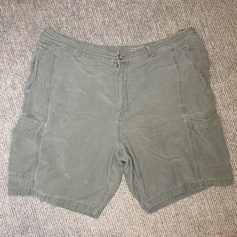 Tommy Bahama Relax Mens 42 Cargo Shorts Green Cotton Blend